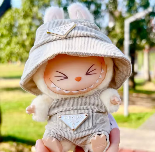 Labubu Designer Outfit in Corduroy Beige